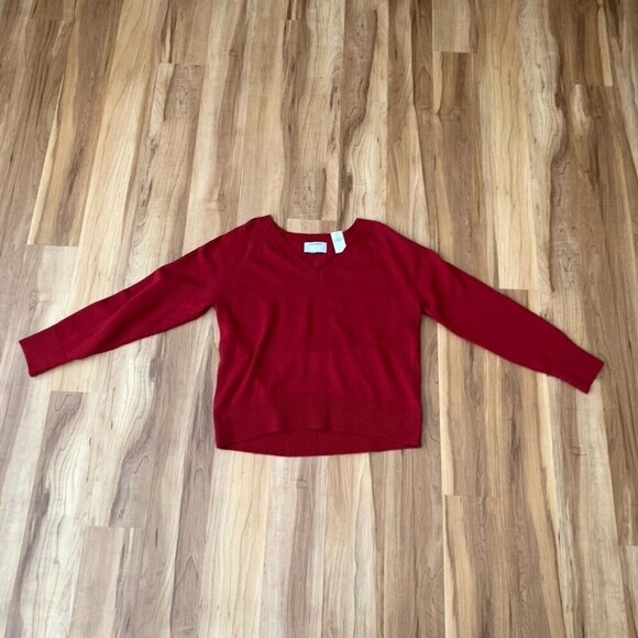 Old Navy SoSoft Loose Red V-Neck Sweater Women’s Small NWT - Picture 2 of 10